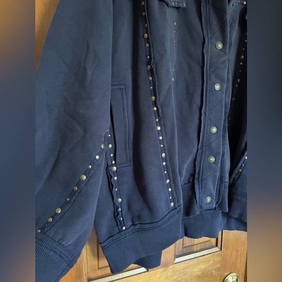 We The Free Black Studded Denim Jacket - Picture 3 of 5